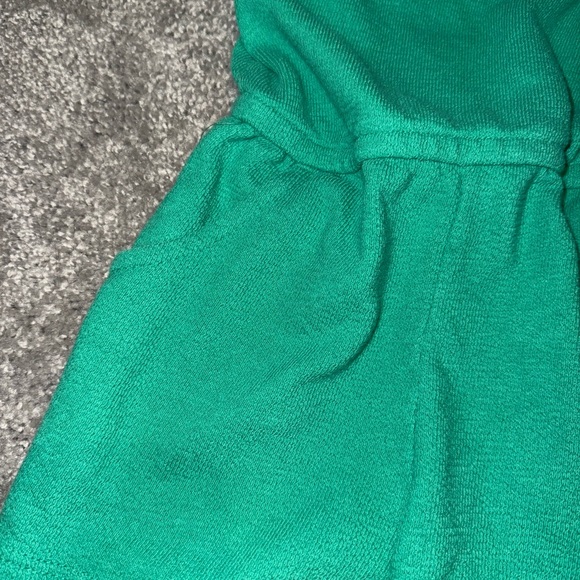 Cat & Jack Terry Romper Green Strawberry Patch – Girls 4T - Picture 2 of 4